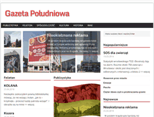 Tablet Screenshot of gazetapoludniowa.pl